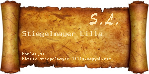 Stiegelmayer Lilla névjegykártya